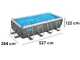 Bestway Steel Pro Max Splashview 561MB - 488x244x122 cm - Piscina fuori terra per 5-6 Persone