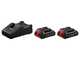 Bosch - GBA Starter Set 18V per Linea Blu Professional - Con due batterie da 4.0 Ah e caricabatteria