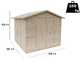 Alce Stefy 238x305 - Casetta da giardino in legno - 238x305x220 cm