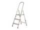 Gierre Scalamia AL130 , 3 gradini, 1.20 m - Scalandrino in alluminio con cavalletto - Altezza stimata operativa 2.49 m