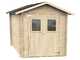 Alce Roby 198x198 - Casetta da giardino in legno - Con finestre e porta a doppia anta - 198x198x215 cm