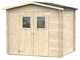 Alce Hobby 248x198 - Casetta da giardino in legno - Con finestre e porta a doppia anta - 248x198x217 cm
