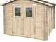 Alce Hobby 248x248 - Casetta da giardino in legno - Con finestre e porta a doppia anta - 248x248x217 cm