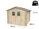 Alce Hobby 248x248 - Casetta da giardino in legno - Con finestre e porta a doppia anta - 248x248x217 cm