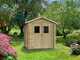 Alce Hobby 198x198 - Casetta da giardino in legno - Con finestre e porta a doppia anta - 198x198x215 cm