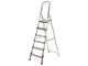 Scalandrino in alluminio con cavalletto Alice 6, 6 gradini, 1.93 m - Altezza stimata operativa 2.32 m