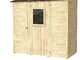 Alce Vaniglia 207x102 - Casetta da giardino in legno - Con finestra frontale - 207x102x222 cm