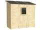 Alce Vaniglia 207x102 - Casetta da giardino in legno - Con finestra frontale - 207x102x222 cm