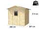 Alce Vaniglia 200x207  - Casetta da giardino in legno - Con finestra frontale - 200x207x214 cm