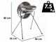 Ompagrill 485 Pro Inox 70480/Cover - Barbecue a carbone