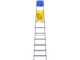 Colombo Atlantica S112A08P, 8 gradini, 2.33 m - Scalandrino in alluminio con cavalletto - Altezza stimata operativa 3.33 m