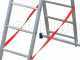 Facal Stilo SL230-2, 2x8 gradini, 3.70 m - Scala telescopica in alluminio allungabile - Altezza stimata operativa 4.60 m