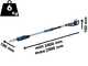 Bosch Professional GKE 18V-25T - Potatore elettrico a batteria su asta telescopica -18V 8Ah