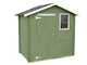 Alce Livia 198x130 verde - Casetta da giardino in legno - Con finestra frontale - 198x130x205 cm