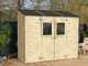 Alce Vaniglia 245x102 - Casetta da giardino in legno - Con finestra frontale - 245x102x222 cm