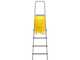 Colombo Stark S109006W, 6 gradini, 1.29 m - Scalandrino in alluminio con cavalletto - Altezza stimata operativa 2.29 m