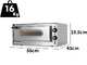 Resto Italia Small G - Forno elettrico per pizza - 1600 W