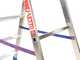 Marchetti CLIMB 05, 5 gradini, 2 m - Scalandrino in alluminio con cavalletto - Altezza stimata operativa 3 m