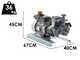 Kit motopompa elettrica da irrorazione con carrello - Comet MTP P40/20 EL MNF - Per prodotti chimici e acidi