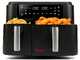 Girmi FG26 Ecofrit Bis - Friggitrice ad aria doppio cestello digitale 9L