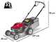 Honda HRG 466 SK - Rasaerba a scoppio trazionato - Gamma Izy - 3 in 1 - Taglio 46 cm