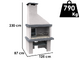 OUTLET - PICCOLI DIFETTI ESTETICI - Edilmark Happy - Barbecue in muratura a legna e carbone - Cappa e Fuoco a sinistra