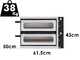 Prismafood SMALL BASIC 2/40 VETRO 4T - Forno elettrico per pizza - 4 Termostati