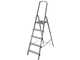Facal Golden GLD/5 , 5 gradini, 1.64 m - Scalandrino in alluminio con cavalletto - Altezza stimata operativa 2.91 m