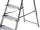 Facal Maxi GM/7M, 7 gradini, 2.10 m - Scalandrino in alluminio con cavalletto - Altezza stimtata operativa 3.39 m