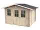 Alce Cortona Express 296x249 - Casetta da giardino in legno - Con finestre e porta a doppia anta - 296x249x220 cm