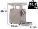 Fimar 22RG - Tritacarne elettrico - 230 V - 1.5 HP - Gruppo macinazione in INOX - Con inversione di marcia