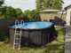 Gre Anthracite Ovale 610x375x132cm - Piscina fuori terra in acciaio