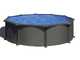 Gre Anthracite Rotonda &Oslash;460 x 132 cm - Piscina fuori terra in acciaio
