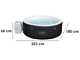 Bestway Lay-Z-Spa Miami AirJet 60001 nera - &Oslash;180x66 cm - Piscina idromassaggio spa per 3-4 Persone