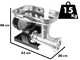 OUTLET - PICCOLI DIFETTI ESTETICI - Palumbo Pavi L22 - Tritacarne elettrico - Corpo in alluminio - 1 HP