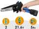 Vesco X150 - Potatore a batteria manuale + asta telescopica 150-230 cm - 2 batterie da 21.6V 2.5Ah
