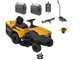 Stiga Estate 384e - Kit Trattorino tagliaerba con 2 moduli batteria ePower Pro da 56V/40Ah - Cesto di raccolta e mulching