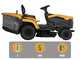 Stiga Estate 384e - Kit Trattorino tagliaerba con 2 moduli batteria ePower Pro da 56V/40Ah - Cesto di raccolta e mulching