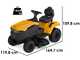 Stiga Tornado 398e - Kit Trattorino tagliaerba con 1 modulo batteria ePower Pro da 56V/40Ah - Scarico laterale e mulching