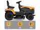 Stiga Tornado 398e - Kit Trattorino tagliaerba con 2 moduli batteria ePower Pro da 56V/40Ah - Scarico laterale e mulching