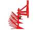 SC-T3 - Scavapatate registrabile a 3 ancore - Telaio da 150 cm - Per trattore con attacco a tre punti
