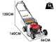 KAAZ LM 5360 HXA - Tagliaerba a scoppio trazionato - Honda GXV 160 - Taglio 53 cm - 2 Marce