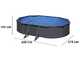 Gre Anthracite Ovale 610x375x120 cm - Piscina fuori terra in acciaio