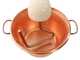 OUTLET - UTILIZZATO PER PROVA - LAR Polentamatic - Paiolo in rame elettrico martellato per polenta a base piana 6.5L - max 8W