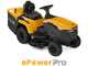 Stiga Estate 598e - Kit Trattorino tagliaerba con 1 modulo batteria ePower Pro da 56V/40Ah - Cesto di raccolta e mulching