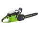 Greenworks CS40O6 - Motosega a batteria 60V - Lama da 40cm - SENZA BATTERIE E CARICABATTERIE