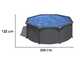 Gre Anthracite Rotonda &Oslash;300 x 120 cm - Piscina fuori terra in acciaio