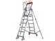 OUTLET - DIFETTI ESTETICI - Facal Cast&agrave; CTA-6, 5 gradini, 2.60 m - Scala in alluminio pieghevole su ruote - Altezza stimata operativa 3.39 m