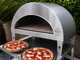 Pizza Party Emozione Silver - Forno a gas per pizza da esterno - Camera di cottura 40x70 cm - Piano cottura in refrattario