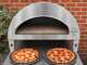 Pizza Party Emozione Silver - Forno a gas per pizza da esterno - Camera di cottura 40x70 cm - Piano cottura in refrattario